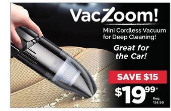 Showcase US Vaczoom mini cordless vacuum offer