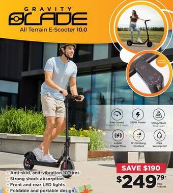 Showcase US Gravity blade all terrain e-scooter 10.0 offer