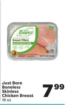 Weis Markets Just bare boneless skinless chicken breast offer