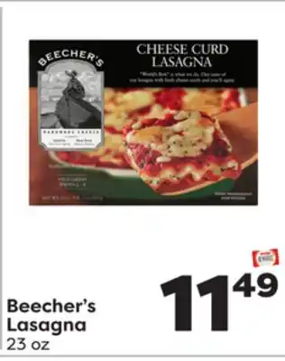 Weis Markets Beecher's lasagna offer