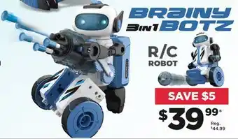 Showcase US Brainy 3 in 1 botz r/c robot offer