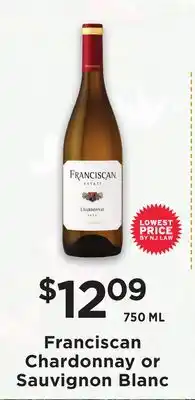 ShopRite Chardonnay or sauvignon blanc offer