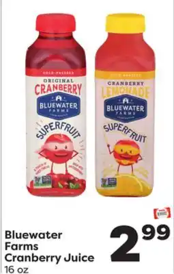Weis Markets Bluewater farms cranberry juice offer