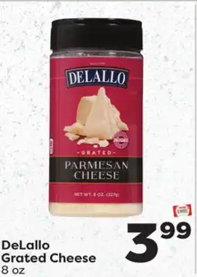 Weis Markets Delallo grated cheese offer