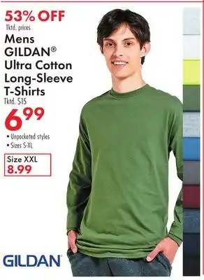 Boscov's Mens gildan ultra cotton long-sleeve t-shirts offer