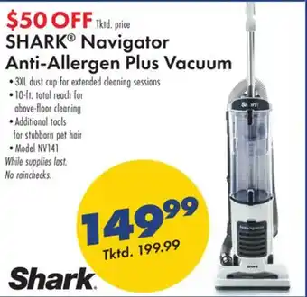 Boscov's Shark navigator anti-allergen plus vacuum offer