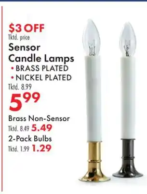 Boscov's Sensor candle lamps offer