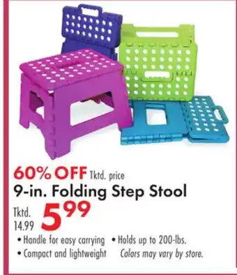 Boscov's 9-in. folding step stool offer