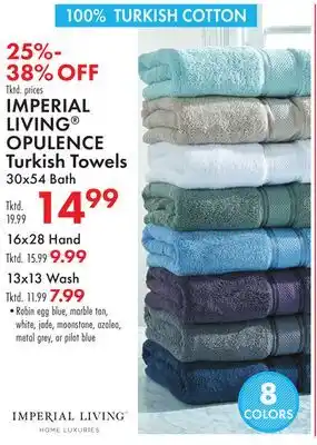 Boscov's Imperial living opulence turkish towels offer