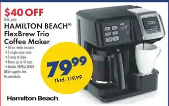 Boscov's Hamilton beach flexbrew trio coffee maker offer