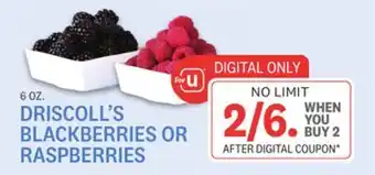 Kings Food Markets Driscoll's blackberries or raspberries offer