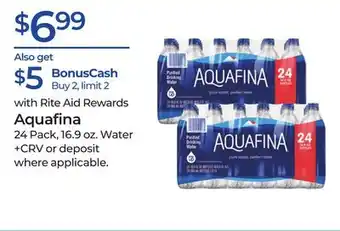 Rite Aid Aquafina offer