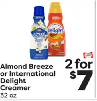 Weis Markets Almond breeze or international delight creamer offer