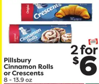 Weis Markets Pillsbury cinnamon rolls or crescents offer