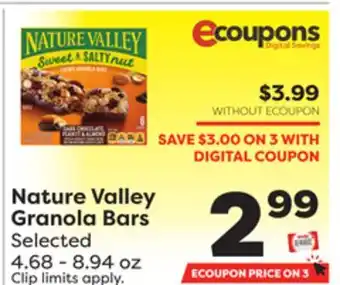 Weis Markets Nature valley granola bars offer