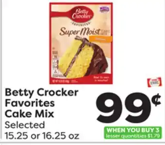 Weis Markets Betty crocker favorites cake mix offer