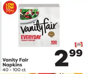 Weis Markets Vanity fair napkins offer