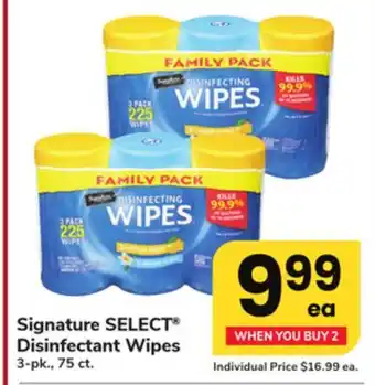 ACME Signature select disinfectant wipes offer