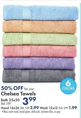 Boscov's Chelsea towels bath offer