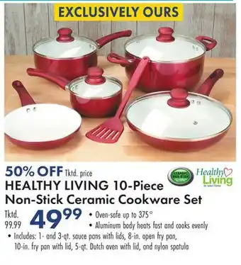 Boscov's Healthy living 10-piece non-stick ceramic cookware set offer