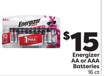 Weis Markets Energizer aa or aaa batteries offer