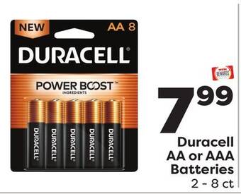 Weis Markets Duracell aa or aaa batteries offer