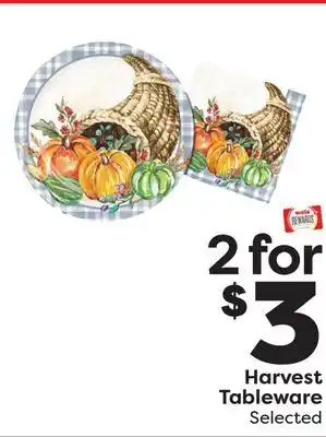 Weis Markets Harvest tableware offer