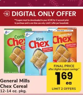 ACME General mills chex cereal offer