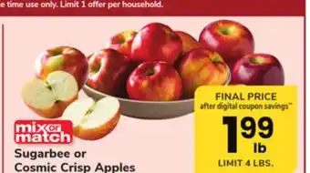 ACME Sugarbee or cosmic crisp apples offer