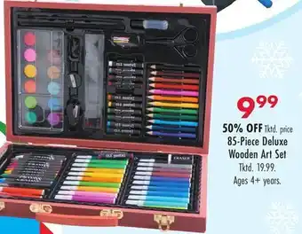 Boscov's 85-piece deluxe wooden art set offer