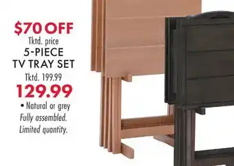 Boscov's 5-piece tv tray set offer