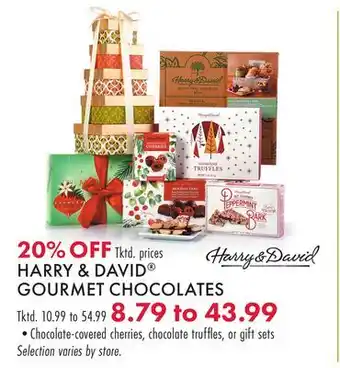 Boscov's Harry & david gourmet chocolates offer