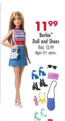 Boscov's Barbie doll and shoes offer