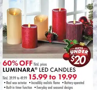 Boscov's Luminara led candles offer