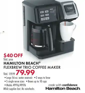 Boscov's Hamilton beach flexbrew trio coffee maker offer