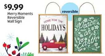 Aldi Merry moments reversible wall sign offer