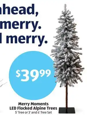 Aldi Merry moments led flocked alpine trees offer
