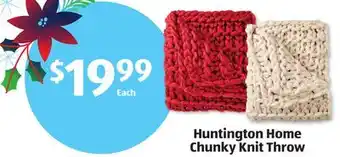Aldi Huntington home chunky knit throw offer
