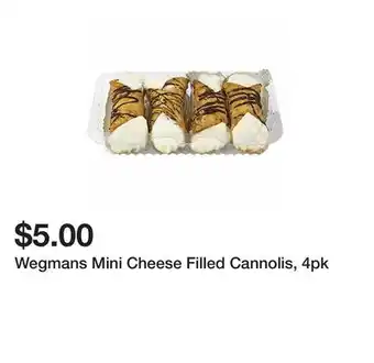 Wegmans Wegmans mini cheese filled cannolis, 4pk offer