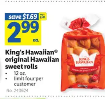 Lidl King's hawaiian original hawaiian sweet rolls offer