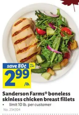 Lidl Sanderson farms boneless skinless chicken breast fillets offer
