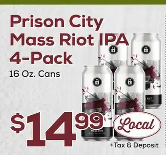 DeCicco & Sons Prison city mass riot ipa 4-pack offer