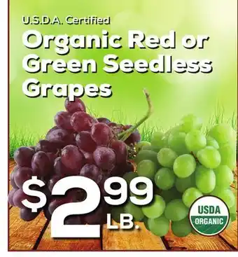 DeCicco & Sons Red or green seedless grapes offer