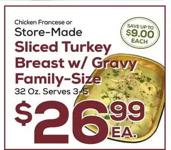 DeCicco & Sons Sliced turkey breast w/gravy family-size offer