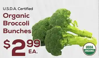 DeCicco & Sons Organic broccoli bunches offer