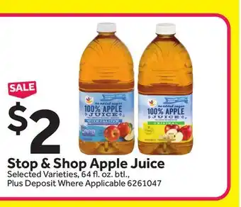 Stop&Shop Stop & shop apple juice offer