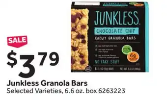 Stop&Shop Junkless granola bars offer