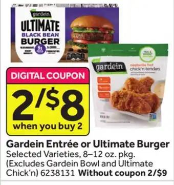 Stop&Shop Gardein entrée or ultimate burger offer