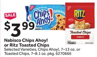 Stop&Shop Nabisco chips ahoy! or ritz toasted chips offer