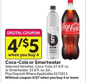 Stop&Shop Coca-cola or smartwater offer